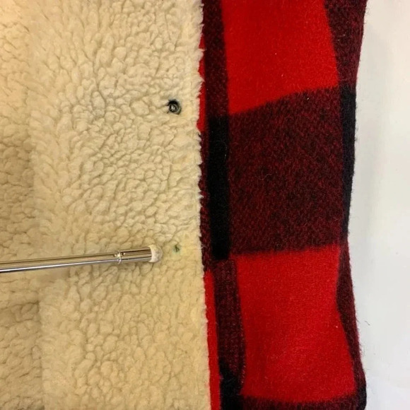Woolrich Men's Vintage Fleece Lined Wool Buffalo Plaid Snap Vest Size L - Picture 6 of 10